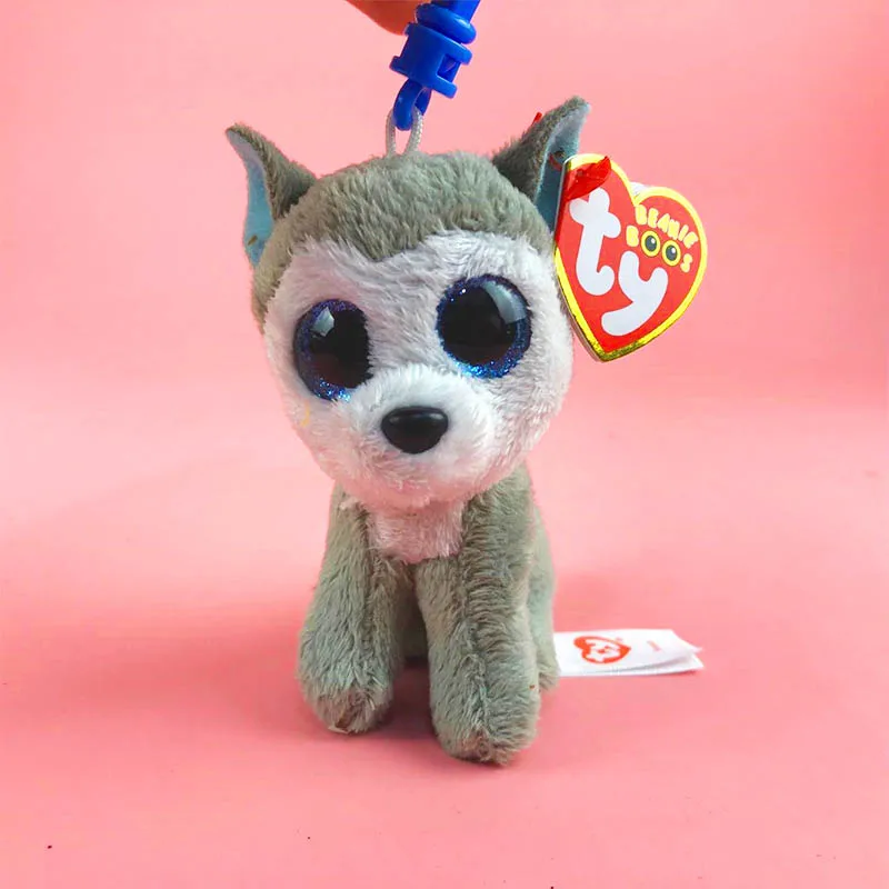 

Ty Beanie Boos Big Eyes Plush Husky Keychain Toy Doll With Tag