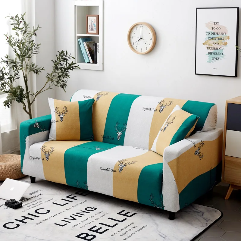 Большой эластичный чехол для дивана все включено анти-домашние чехлы для диванов диван полотенце одно/два/три/четыре сиденья - Цвет: K469