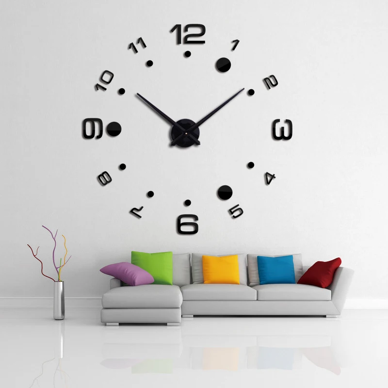 Мода Diy 3d настенные часы дизайн Акриловые зеркальные часы стикеры «Европа» большие декоративные настенные часы для дома на стену