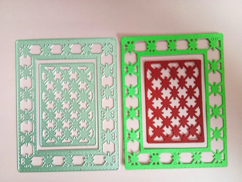 

Hollow Flower Rectangle Frame Metal Cutting Dies Scrapbooking album Emboss paper Craft Die cut Card make Stencil die Template