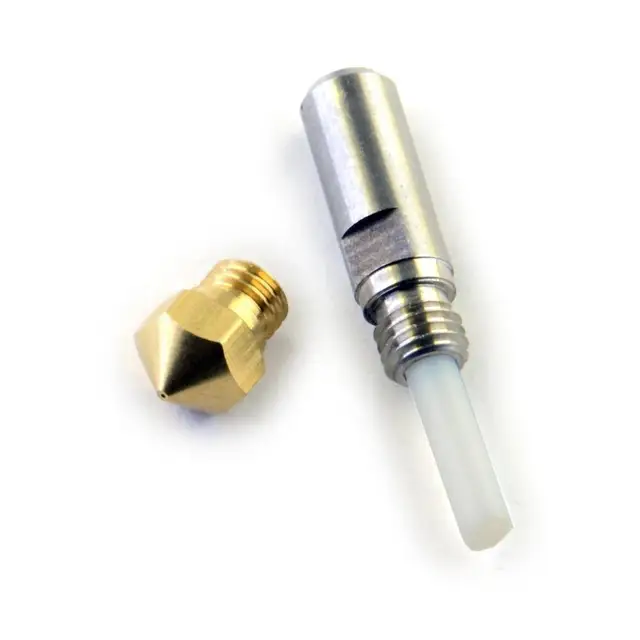 Cheap Funssor MK10 Nozzle Thermal Barrier Tube Throat set 0.4mm nozzle for FlashForge Creator Wanhao CTC 3D Printer Extruder