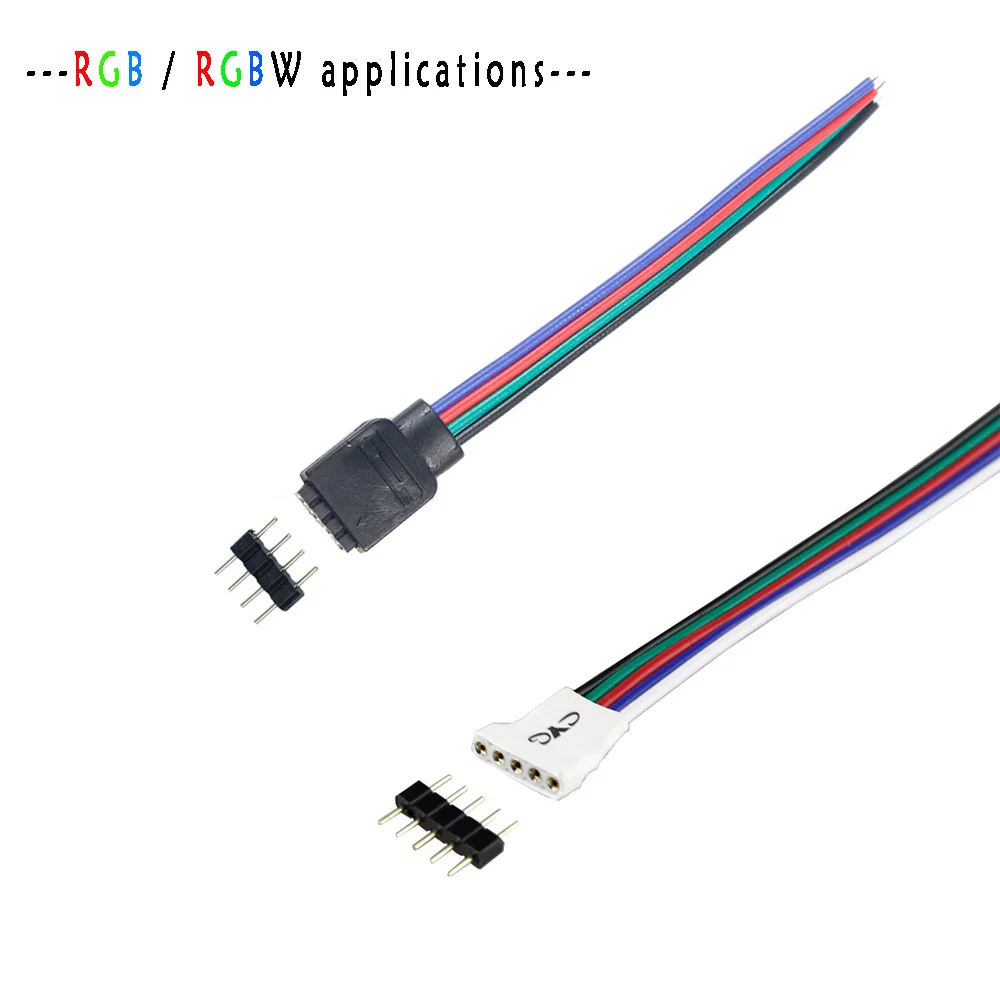 10 шт. 4 контакта RGB /5 контактов коннектор RGBW адаптер игла типа папа двойная для /RGBW