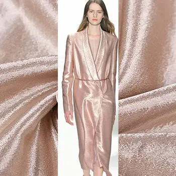 

Limited hot sale 2016 autumn new fashion fabric copy silk linen satin for dress bright cloth tissu au meter DIY