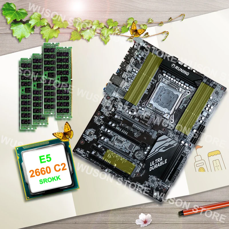 

Runing Super X79 gaming motherboard 8 DDR3 DIMM slots max 8*16G 1866 memory CPU Xeon E5 2660 C2 RAM 32G(4*8G) 1600MHz DDR3 RECC