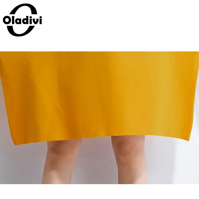 Oladivi размера плюс женские водолазки топы повседневные свободные кофты и