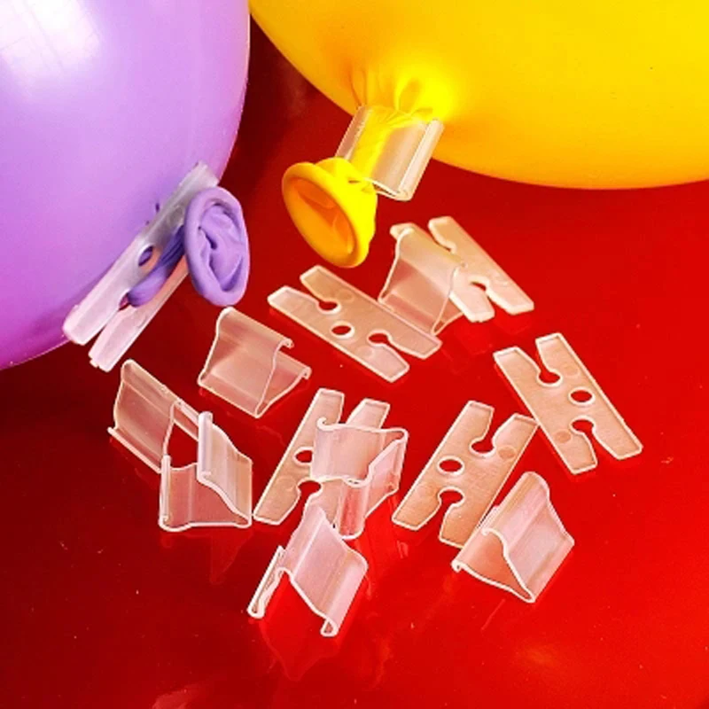 100Pcs/Lot Plastic V H Shape Balloons Sealing Clip Ballon Buttons Clips Wedding/Birthday/ Party Decoration Supplies | Дом и сад