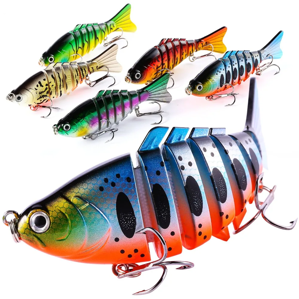Sougayilang 1PC Swimbait Fishing Lure Multi Jointed Segment Artificial