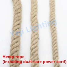 Высокое качество пеньковая веревка плетеный провод для ретро Люстры кафе витой светильники на тросах аксессуары
