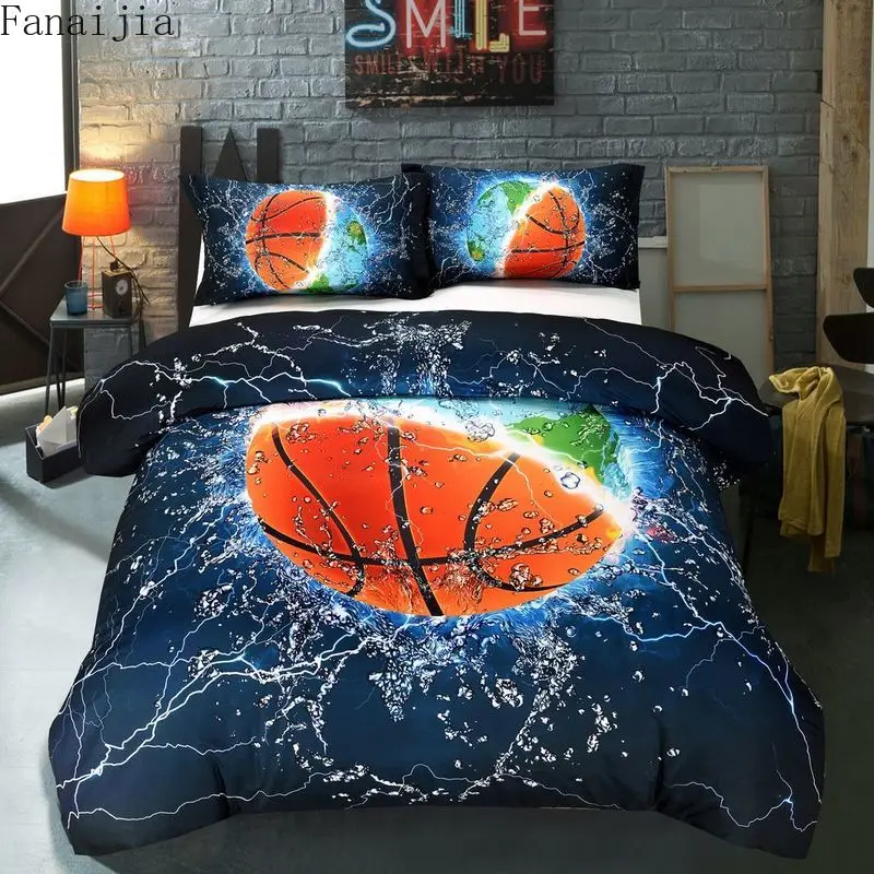 

Fanaijia 3d sports Bedding Set queen size kids duvet Cover With Pillowcases bedclothes king size comforter set