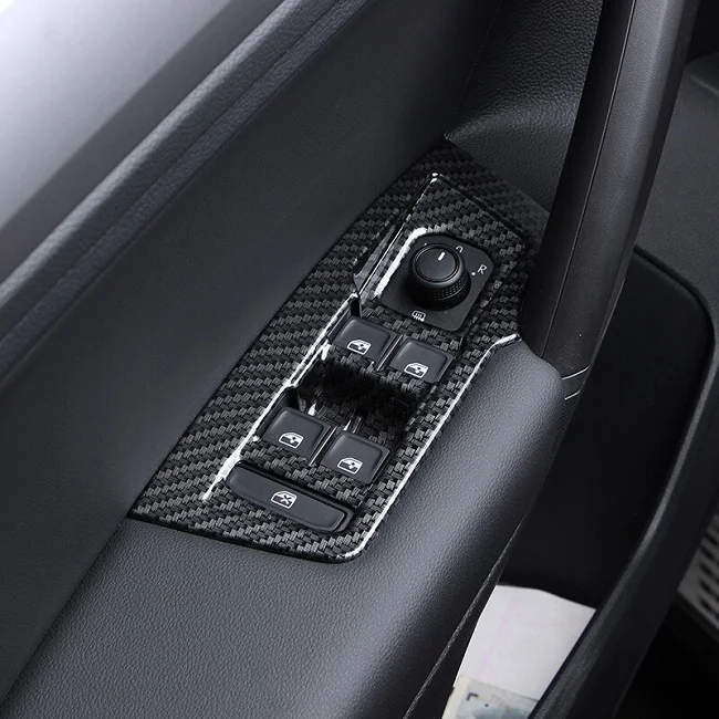 ABS-Plastic-Sticker-door-Window-glass-panel-Armrest-Lift-Switch-Button-trim-frame-4pcs-For-Volkswagen (1)