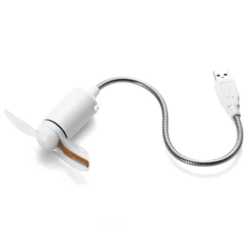

Colorful Flexible Neck USB Fan With 2 Blades / LED Light Desk Fan For Any USB Port On Notebook Or PC