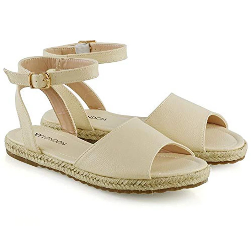 

SHUJIN Summer Sandals 2019 Women Flats Female Casual Peep Toe Shoes Faux Suede Slip On Elastic Band Leisure Solid Footwear
