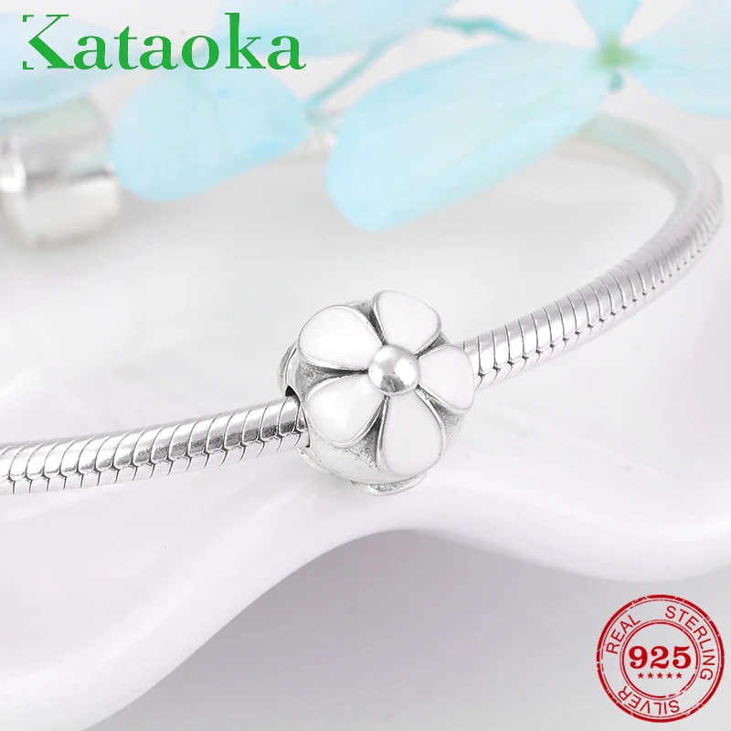 A Original 925 Sterling Silver Charms Clip Lock Spacers Stopper Charm Beads for Bracelets