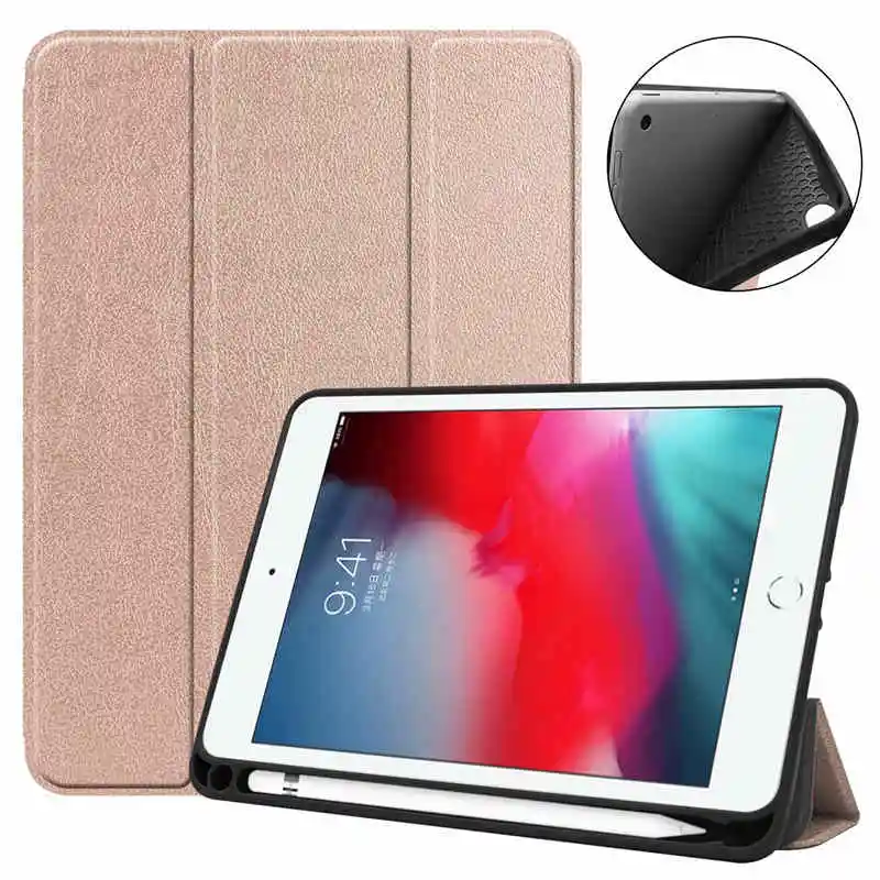Cartoon Slim Case for iPad mini 5 2019 Pencil Cover Smart Auto Sleep Wake-Up Stand TPU For iPad mini 5 2019 Smart Pencil Cover (11)