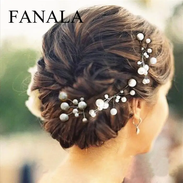 

1Pc/Set Wedding Prom Hair Pins Clips Ornaments Barrettes Women Accessories Bridal Pearl Hair Comb Hairpin