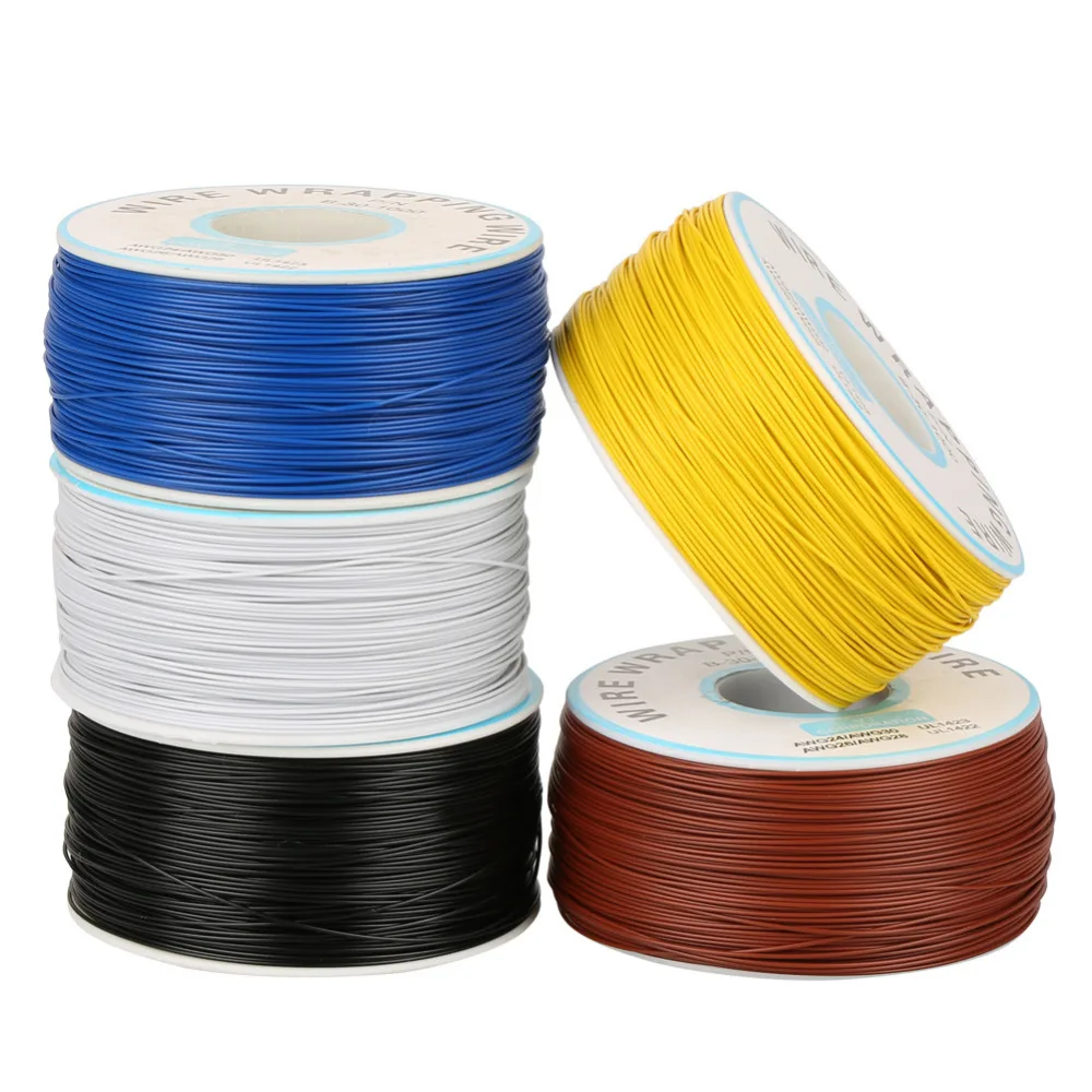 

1Roll Wire-Wrapping Single Copper Wire Strand 30AWG Cable 0.25mm Core Diameter Electrical Wires