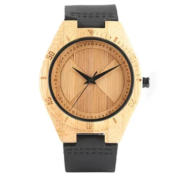 

Women Bamboo Watches Creative Quartz Wood Wristwatch Fashion Bangle Genuine Leather Band Analog Men Clock 2020 New Arrival Gift