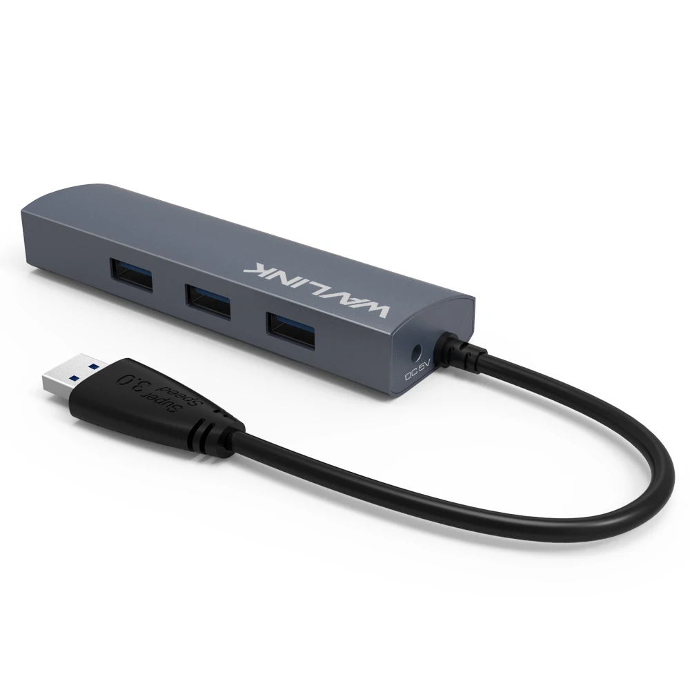 Wavlink 3 Порты и разъёмы usb-хаб 3,0 кард-ридер RJ-45 Gigabit Ethernet USB 3,0 Hub адаптер Алюминий для usb-устройства для Windows и Mac OS