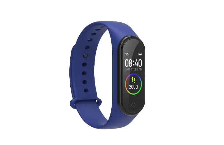 Магнитная Зарядка Фитнес трекер Смарт-браслет-измеритель пульса калорий IP67 смарт-браслет модные часы Smart Watch для iOS, Android - Цвет: Синий