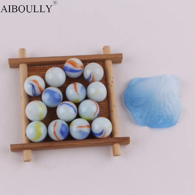 

20 PCS of 14 mm cream console game pinball machine cattle small marbles pat music parent-child machine beads glass ball