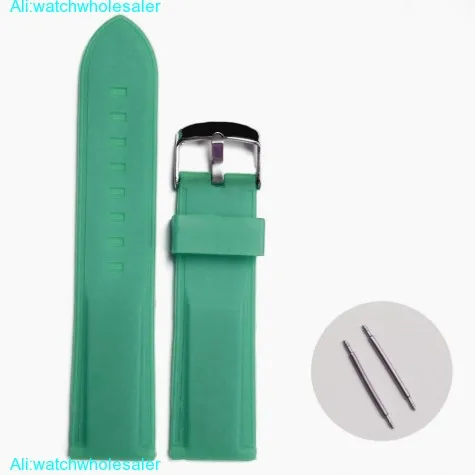22mm Trendy Cyan  Silicone Jelly Rubber Ladies Watch Band Straps WB1054X22JB
