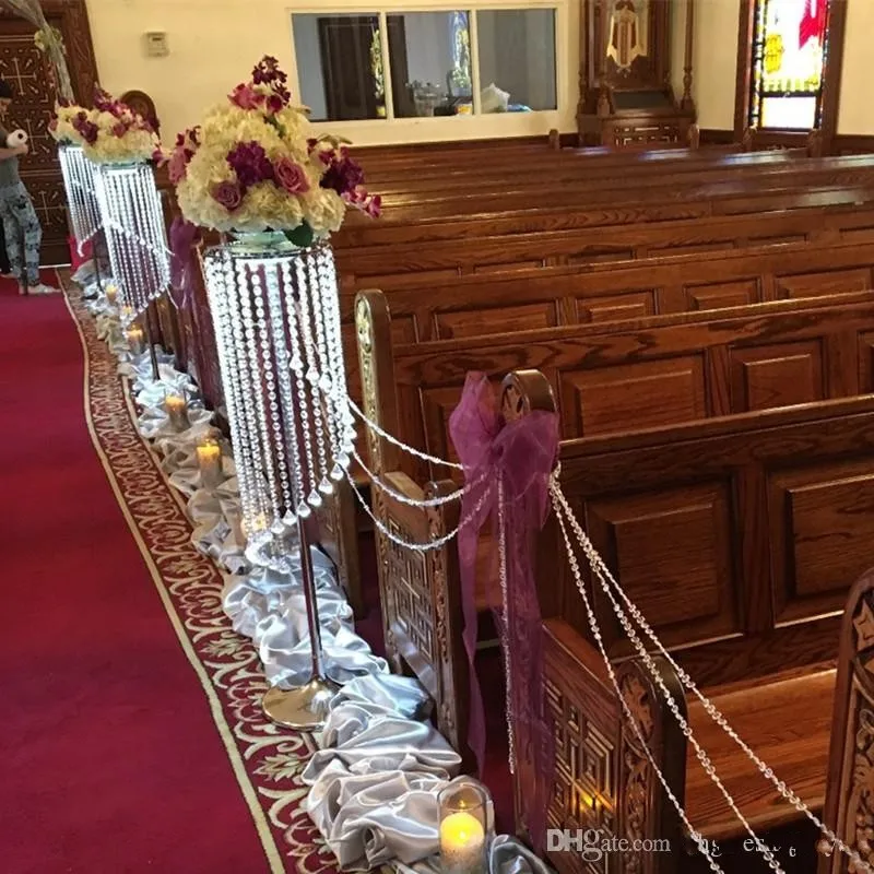 US $385.00 Sale By Bulk Elegant Sparkling Crystal Clear Garland Chandelier Wedding Cake Stand Birthday Barty Supplies Decorations