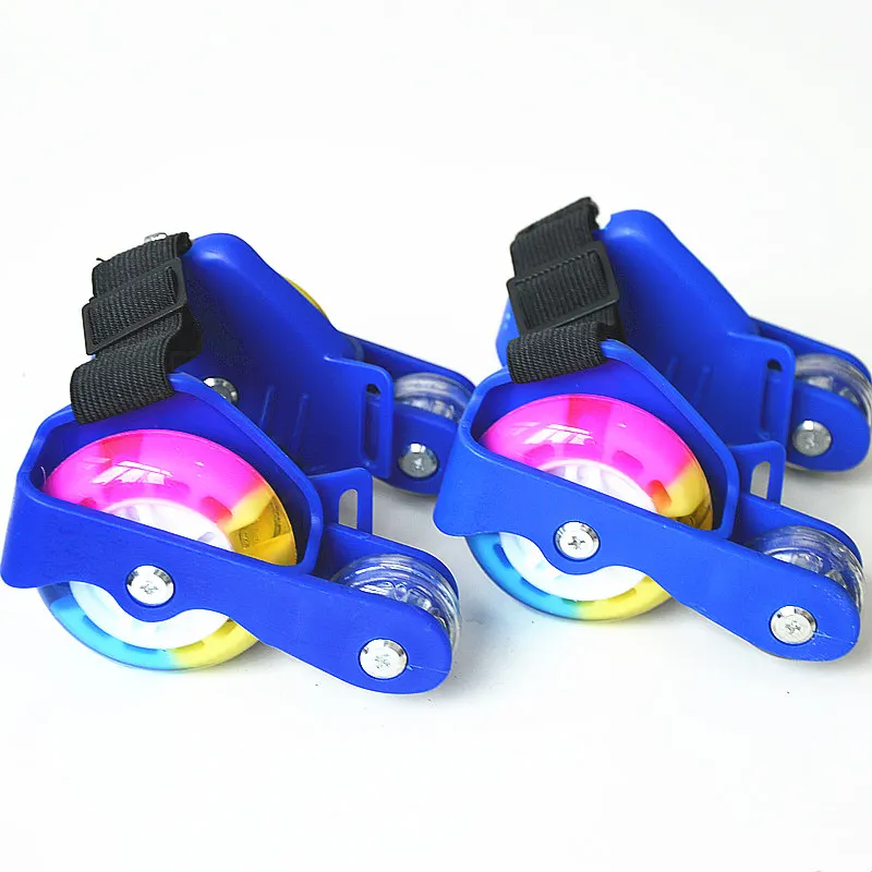 Детские спортивные 4 колеса шкив освещенные мигающие светодиодные колёса ролики на пятку ролики обувь для роликов мигающие роликовые коньки Обувь Детский подарок