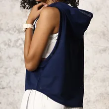 Беговая женская футболка Летняя Сетка без рукавов с капюшоном фитнес-Йога футболка Топ Женская дышащая Спортивная одежда для фитнеса с надписью