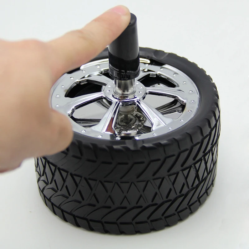 Decorative Tire Ashtray Smokeless, Push Down Top Design Ashtray Shop