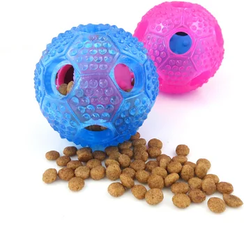 

Creative Dog Chew Toy Pet Chew Ball Dog Cat Toys Training Tools Soccer Shape Food Ball Ball Bite-Resistant Teeth