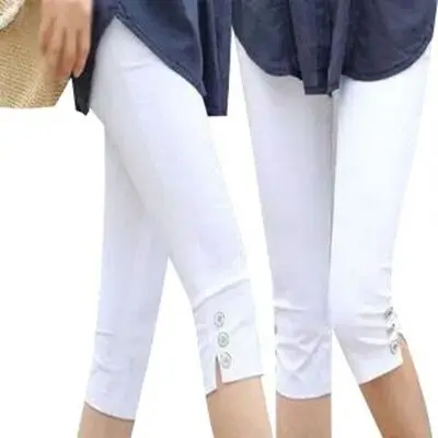 Plue size S-4XL Summer Style Candy Color Capris Pants Women Thin Summer Pants Ladies High Waist Elastic Plus Size S-XXL Pants Plue size S-4XL Summer Style Candy Color Capris Pants Women Thin Summer Pants Ladies High Waist Elastic Plus Size S-XXL Pants