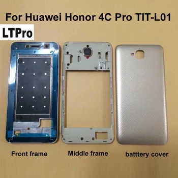 

LTPro LCD Faceplate Frame Front Middle Frame Housing Battery Door Back Cover Housing Case For huawei honor 4c pro 4cpro TIT-L01
