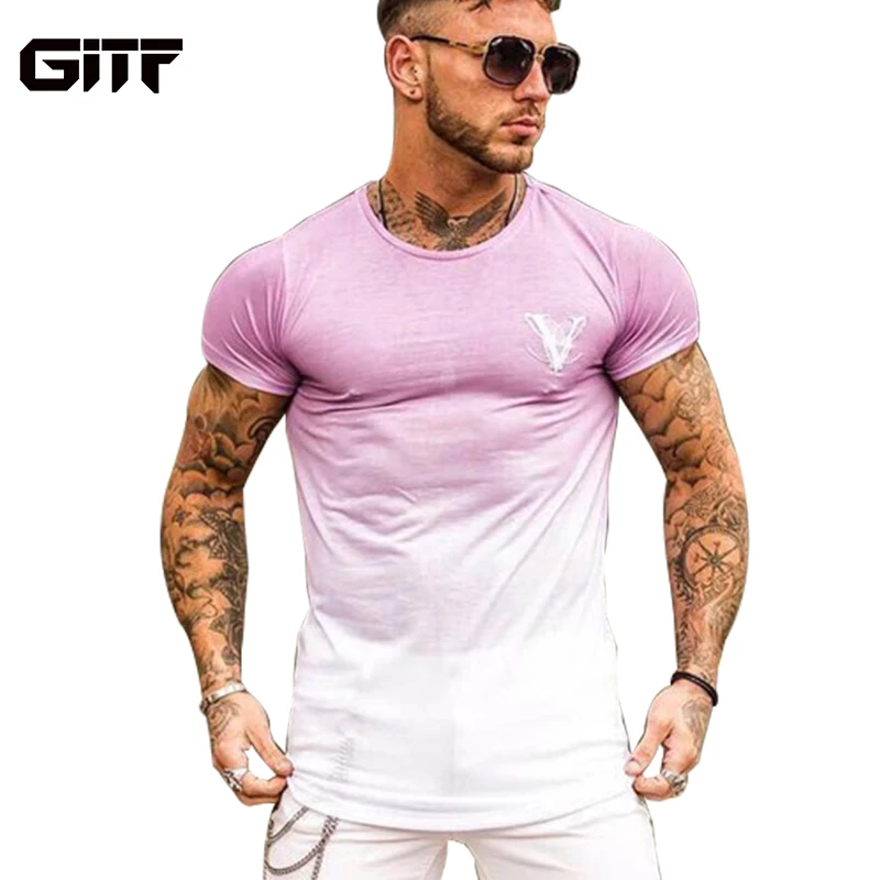 Спортивная футболка GITF Gradual Мужская облегающая для бега компрессионная