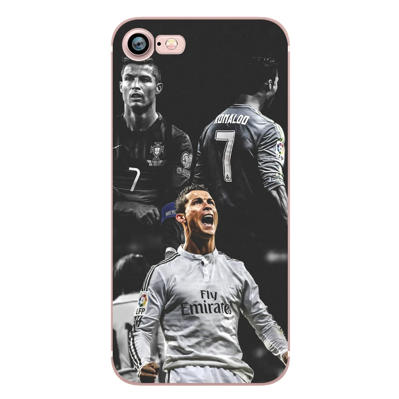 Phone Case C Ronaldo Messi Neymar Barcelona Soccer Jersey for iphone 5s 6s 7 6 plus SE 5 Soft Transparent Soft Silicon tpu Clear (9)
