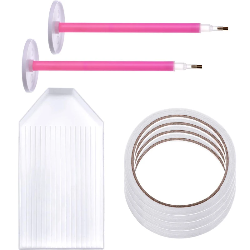 7Pcs of high-end Diamond Painting Tool 360 Degree Round Roller Pens Double-Sided Adhesive Tapes Big Plate Stich Kits | Дом и сад