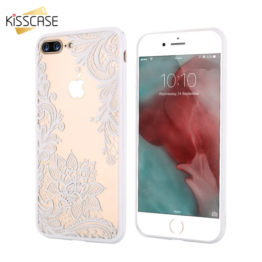 

KISSCASE Case For iPhone 5S 5 Se 6 7 8 Plus Luxury Lace Flower TPU Back Case For iPhone 8 7 Plus 6 S X XR XS Max XR X Capinhas