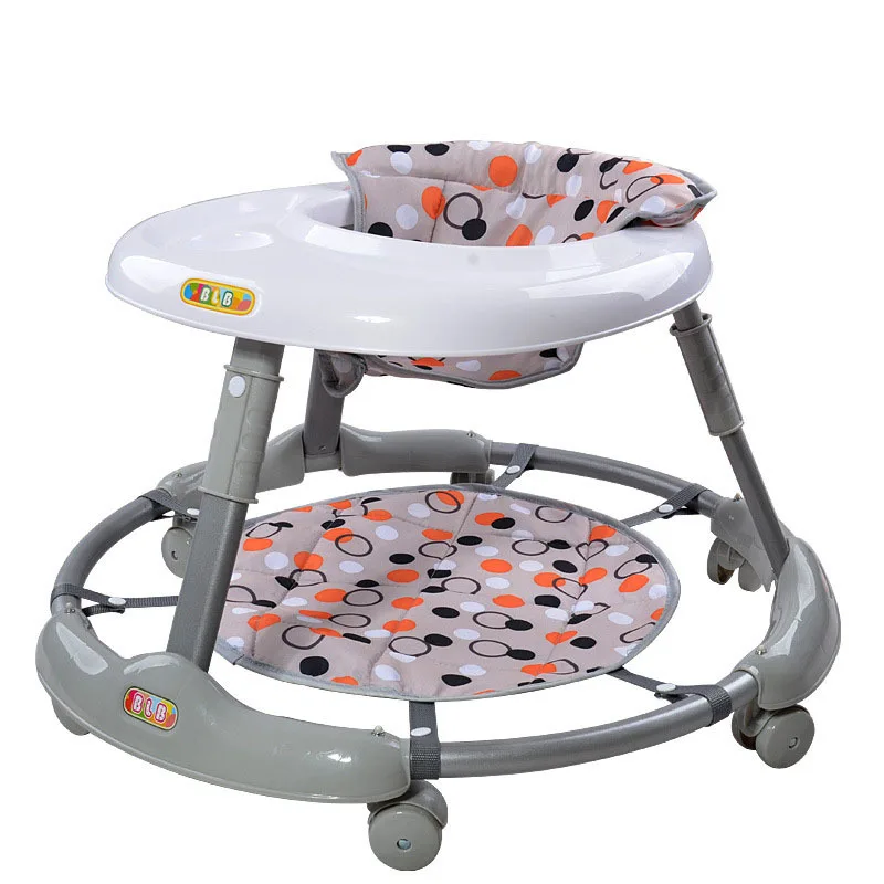 Folding Baby Walker Rollover Prevention Learning Walkers for 6-12Months 70X70X40cm