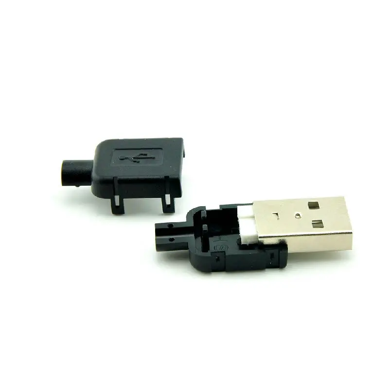 MCIGICM-50pcs-USB-male-headband-plastic-shell-three-piece-charger-power-conversion-A-type-4P-essential