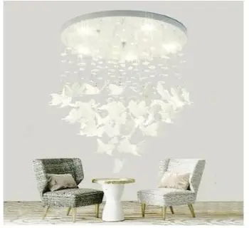 

Butterfly chandelier Nordic restaurant bedroom simple modern creative porch cloakroom crystal ceiling Princess room lamp led