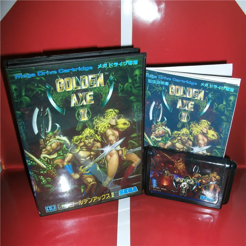 Игровой картридж Golden Axe II MD Япония чехол с коробкой и руководством для Sega Megadrive