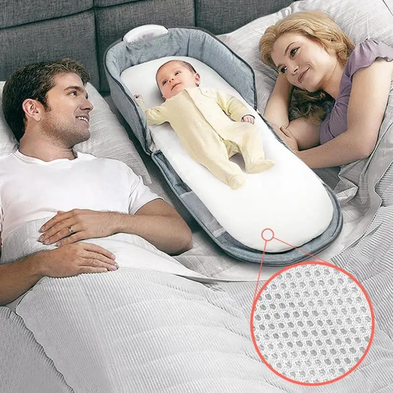 

Portable Baby Crib Both Shoulders Mummy Bag Baby Bed Travel Baby Bed Newborns Baby Crib Detachable Child Bed Multi-function