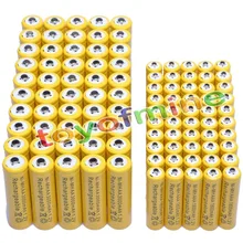 50x AA 3000mAh+ 50x AAA 1800mAh 1,2 V NiMH желтый аккумулятор 2A 3A