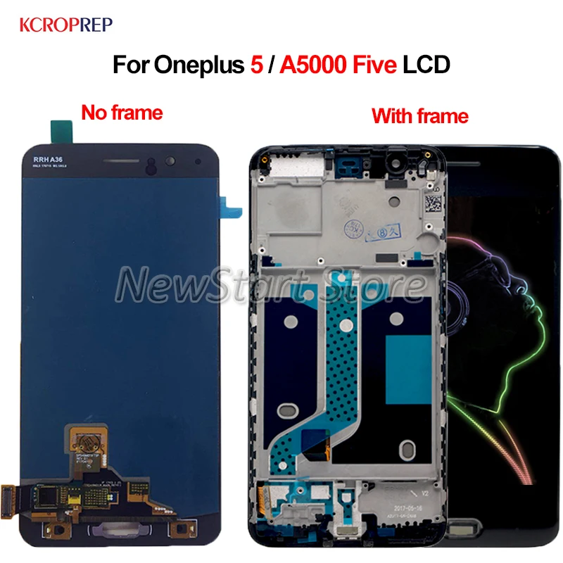 

For Oneplus 5 1+ 5 1+5 LCD Display Touch Screen Digitizer Assembly 5.5" 100% Tested For Oneplus A5000 Five 1+ A5000 Five lcd