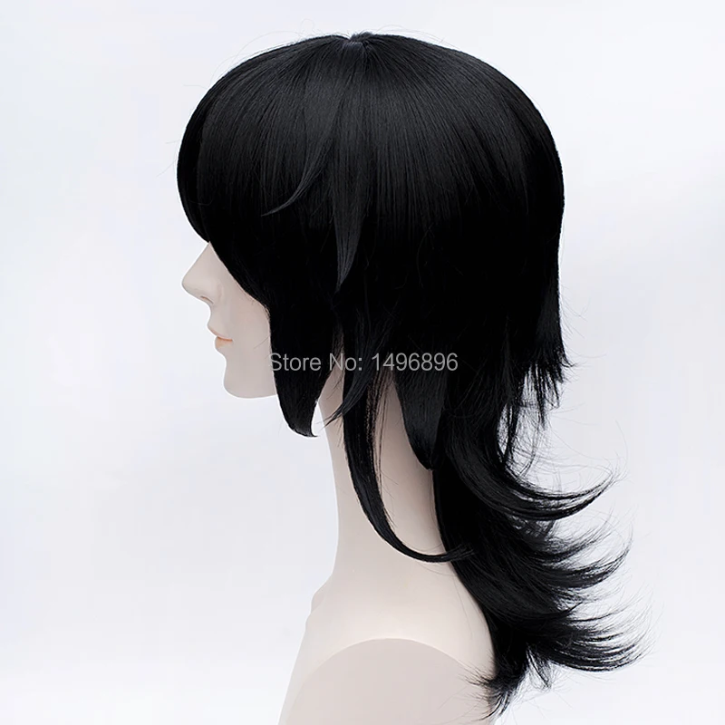 WataMote Tomoko Kuroki Black Anime Cosplay Wig Costume Free Wig CAP