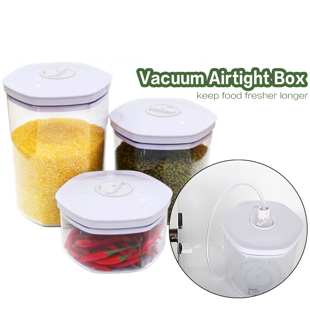 

Vacuum Airtight Box Food Storage Box For Vacuum Sealer, Sealer Box Keep the Food Fresh, Seal Tools700ml/1400ml/2000ml