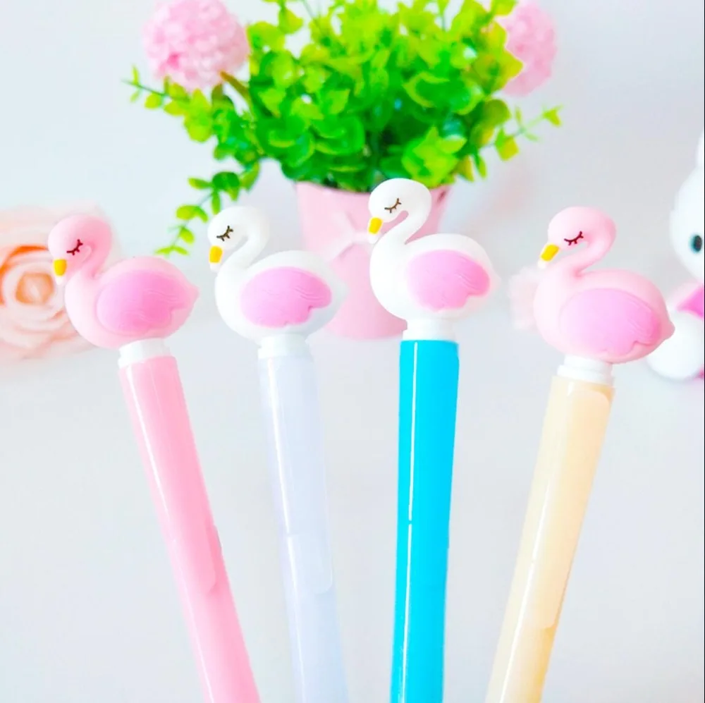 

Swan Flamingo Plastic Mechanical Pencil Automatic Pen For Kid School Office Supply Escolar Papelaria