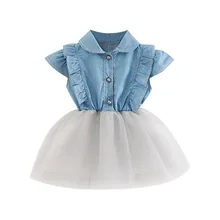 TELOTUNY платье для малышей хлопковые и джинсовые платья без рукавов для маленьких девочек летнее платье принцессы, наряды, JAN30