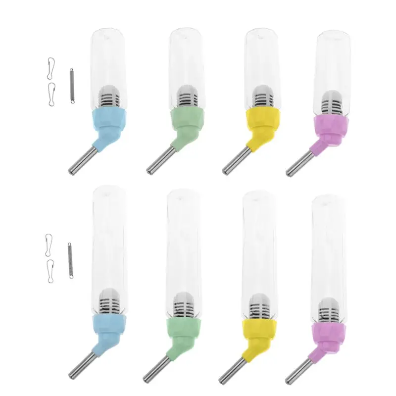 Botella de agua antigoteo para mascotas, a prueba de fugas, de cobaya, gancho para jaula de hámster, dispensador de agua Antihumedad