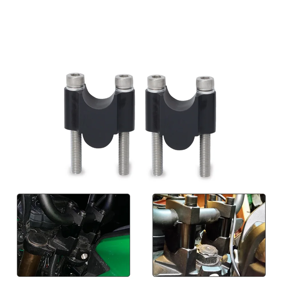 

CNC Motorcycle Handlebar Riser Kit 7/8" or 1 1/8" Universal Bar Clamps 22mm For BMW Suzuki Honda Yamaha ATV Scooter 30mm Rise