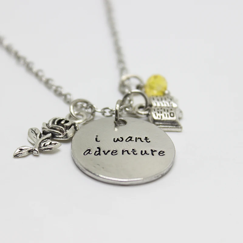 12 шт/1 шт/красота и чудовище вдохновили ожерелье. Подвеска подвеска I want adventure